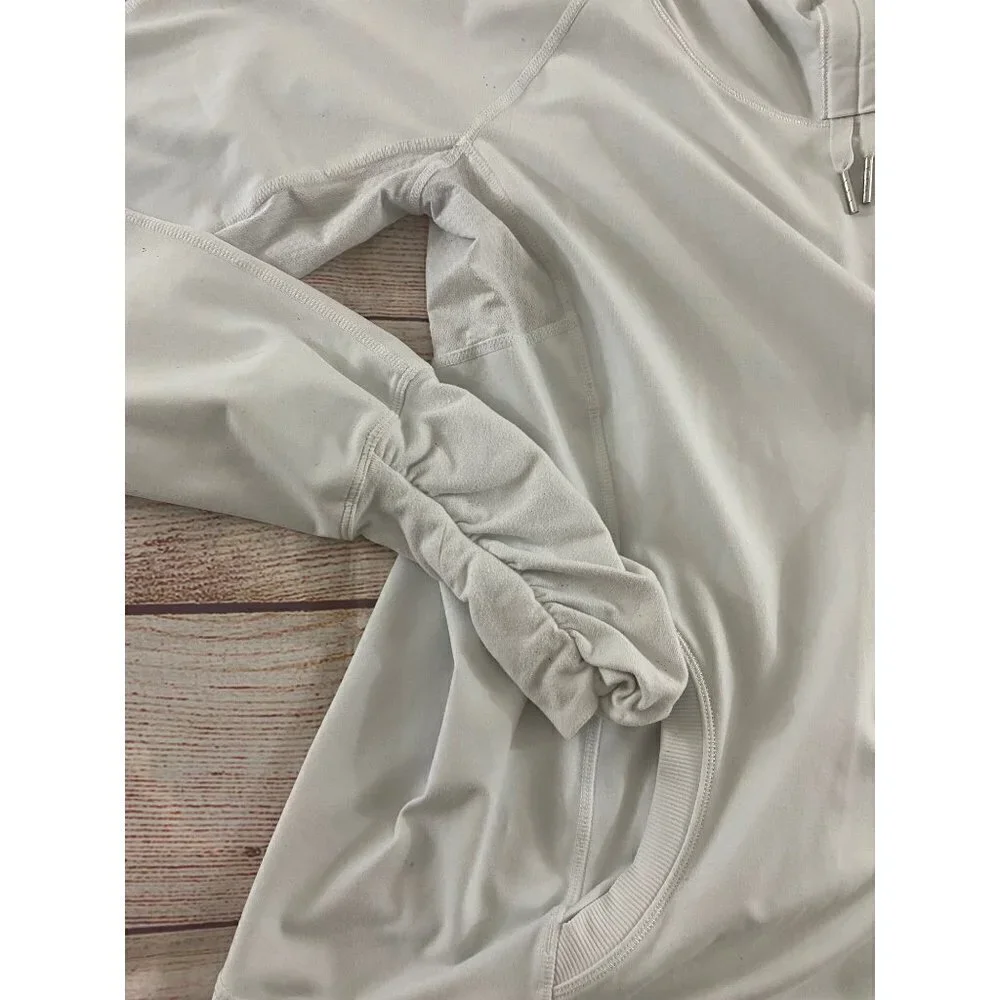 Lululemon Athletica Women's White Light Hooded Pullover - 12 - Picture 2 of 12